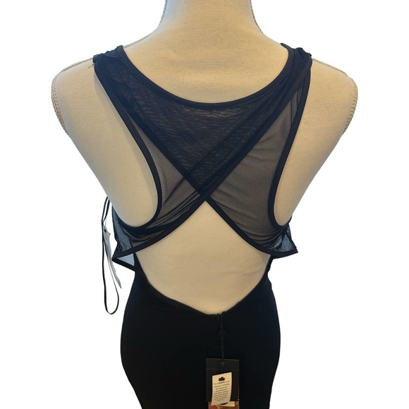 ABS by Allen Schwartz Black Formal dress Knit Gown Size Medium - Picture 7 of 7